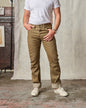 Ankara Mid Rise Straight Leg Jean Olive / Brown