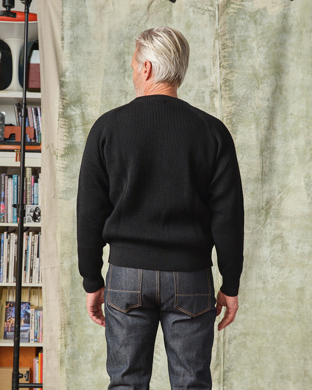 Wool Crewneck Sweater (Black)