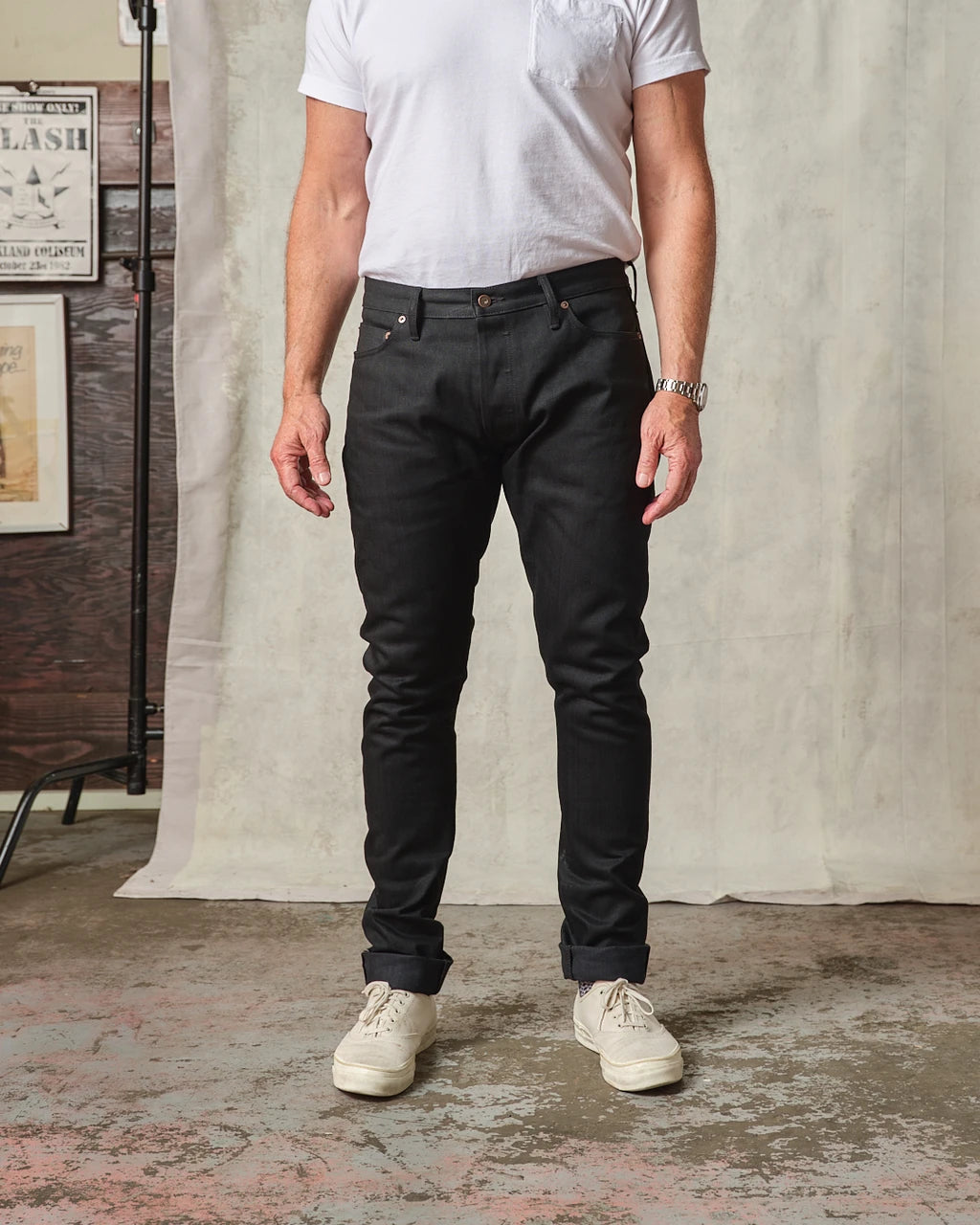 Ladbroke Grove - Slim Tapered Black Selvedge Jeans - 13.5 oz.