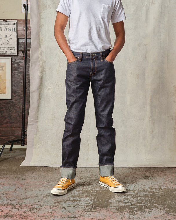 Ladbroke Grove - Slim Tapered Selvedge Organic Natural Indigo Jeans - 14.5 oz.