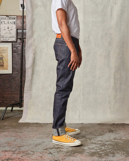 Ladbroke Grove - Slim Tapered Selvedge Organic Natural Indigo Jeans - 14.5 oz.